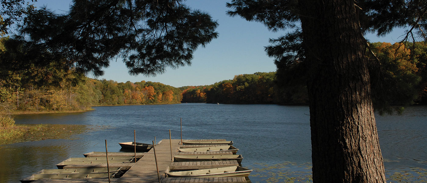 boat dock on a lake