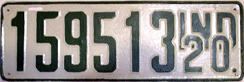 1920 License Plate