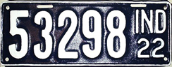 1922 License Plate