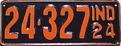 1924 License Plate