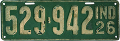 1926 License Plate
