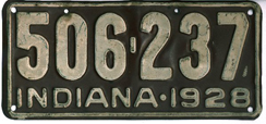 1928 License Plate