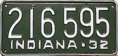 1932 License Plate