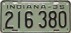 1935 License Plate