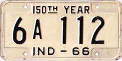 1966 License Plate