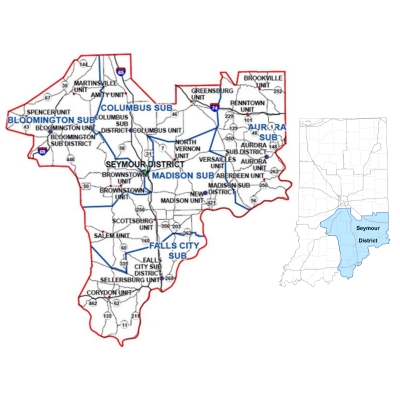 Large Map with a mini map of Seymour District
