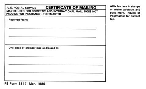 usps certified mail form 3665