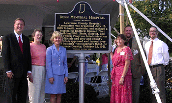 State Representative Eric Koch, Pam Bennett, Lieutenant Governor Becky Skillman, Debbie Bauer, Mike Cooper, and Stephen Berrey