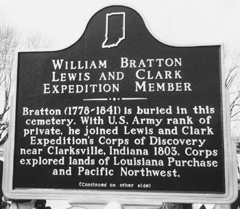 William Bratton, Expedition Member, Historical Marker