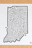 8x10" Indiana Maze Print