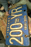 Giant Indiana 200th Year License Plate