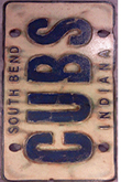Giant South Bend Cubs License Plate