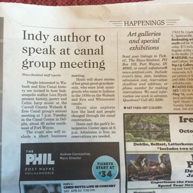 Indy author to speak at canal group meeting