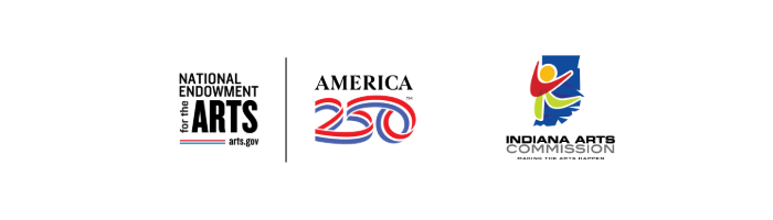 Logos of the NEA, America250, and IAC