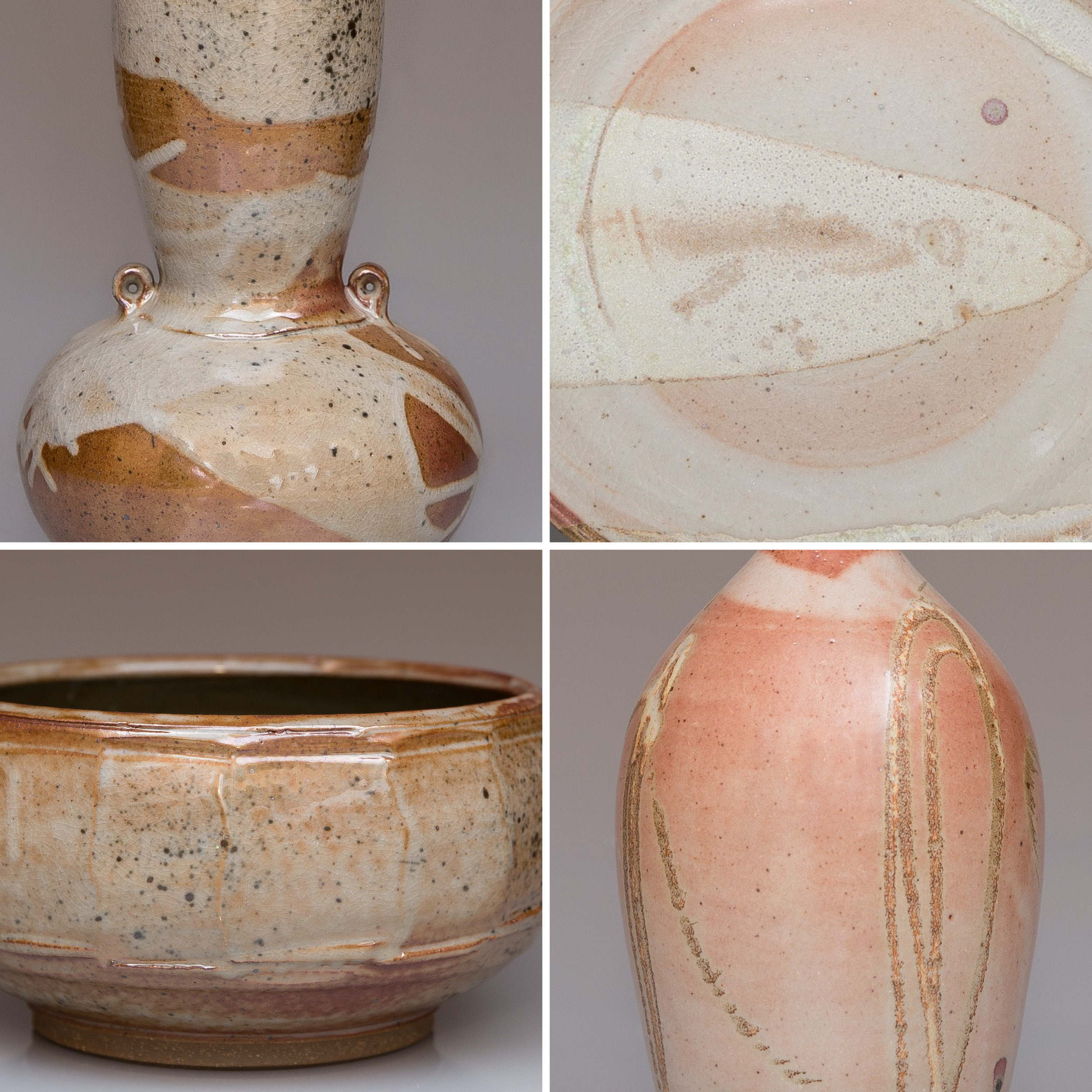 Collage of multiple ceramic pieces