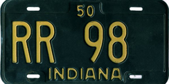 1950 License Plate