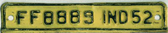 1952 License Plate