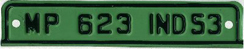 1953 License Plate