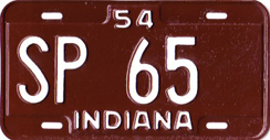 1954 License Plate