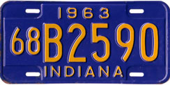1963 License Plate