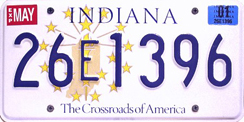 1991 1992 Indiana Vintage License Plate Hooster Hospitality # 46 A 5257