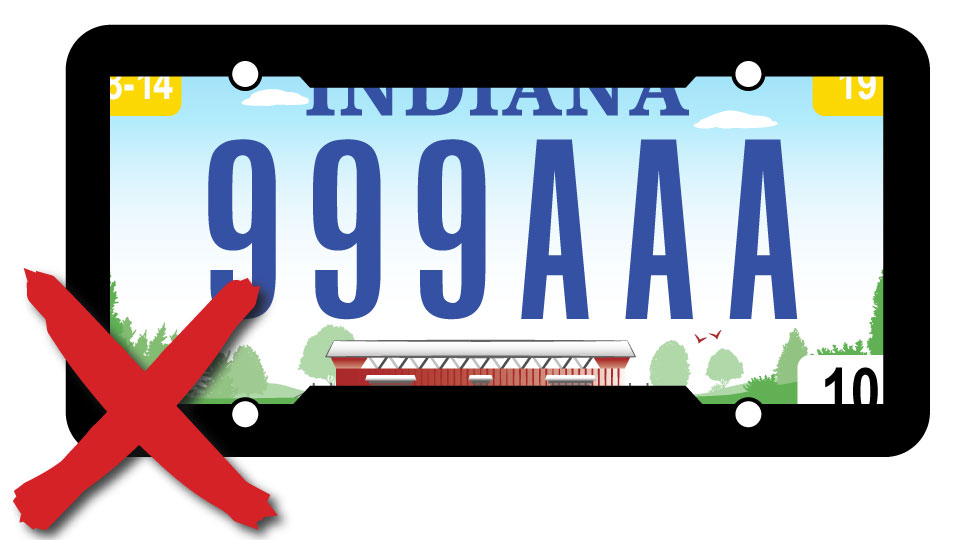 Illegal License Plate Frame