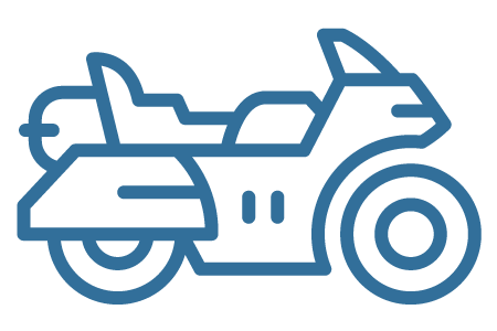 blue motorcycle icon