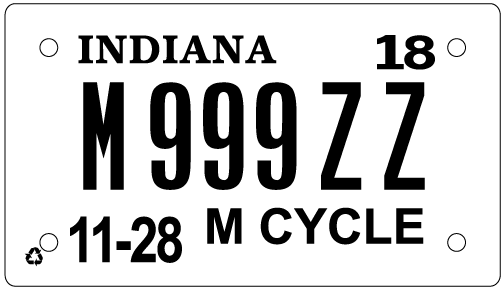 motorcycle license plate