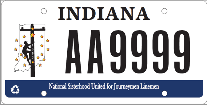 Original Nummernschild License Plate USA Indiana VARIOUS TYPES Plaque Targa