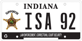 Indiana Sheriff's Association license plate