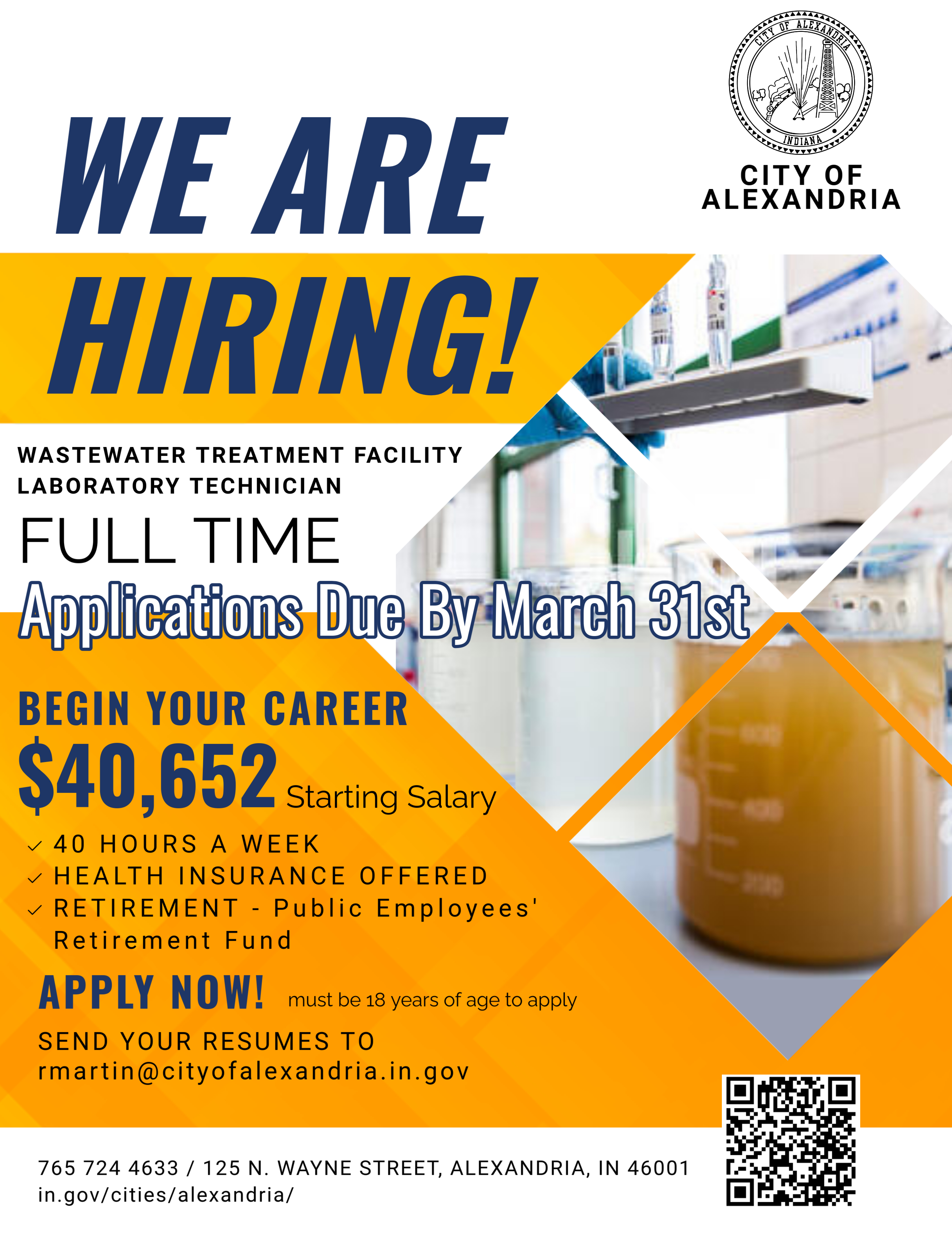 Laboratory Technician Job Listing