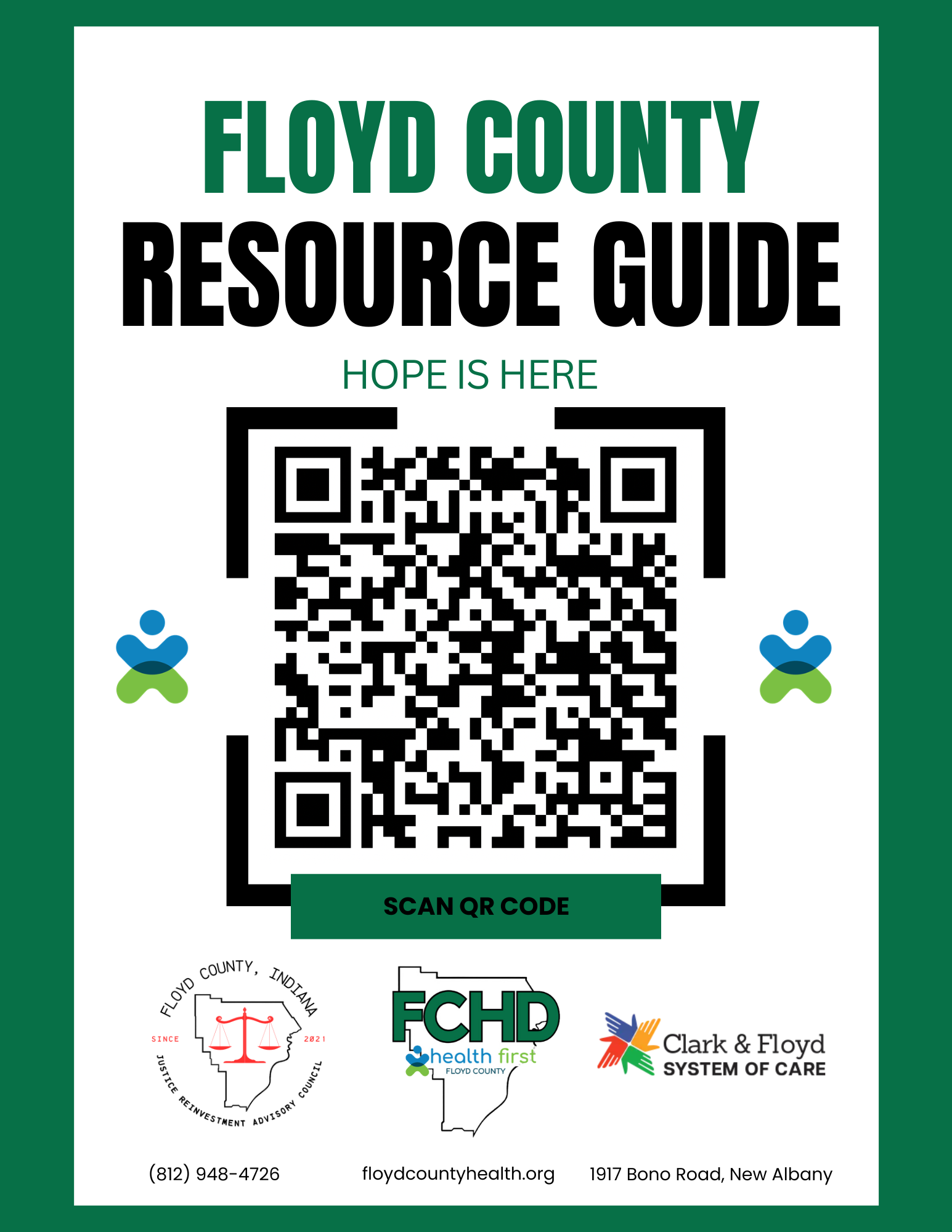 Floyd County Resource Guide QR Code Flyer