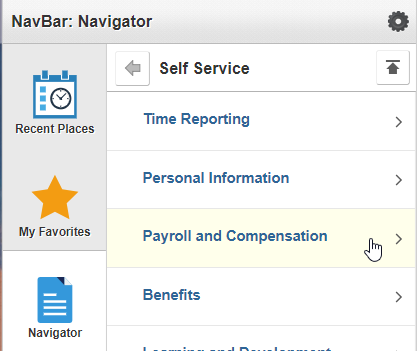 Payroll and Compensation tab.
