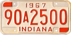1967 License Plate