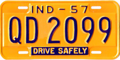 1957 License Plate