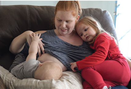 Woman breastfeeding