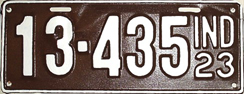 1923 License Plate