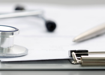 Form with stethoscope on it