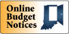 online budget notices horizontal icon