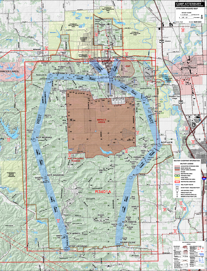 Camp Atterbury JMTC Aviation Hazard Map