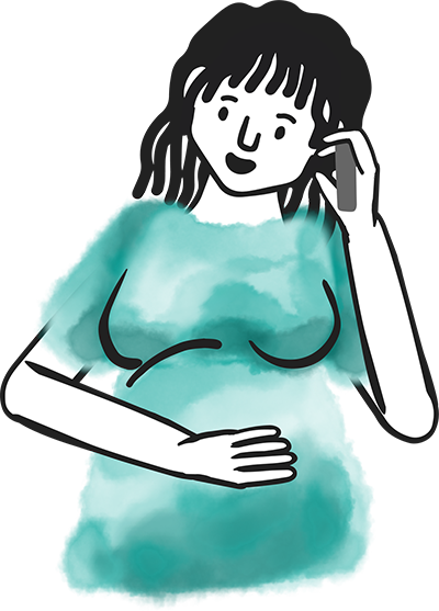 mom on phone