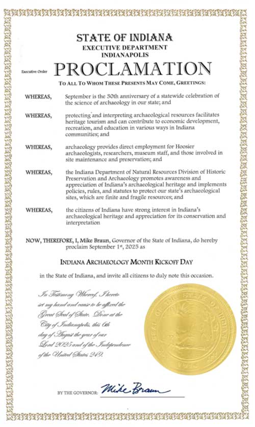 2025 Archaeology Month Proclamation