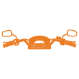 Icon of motorcycle handlebars