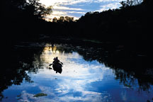 Canoeists paddle Mill Creek toward Spring Mill State Park&rsquo;s lake. A 2019 survey showed 22.9 million people in the U.S. participated in a paddling activity during 2018.