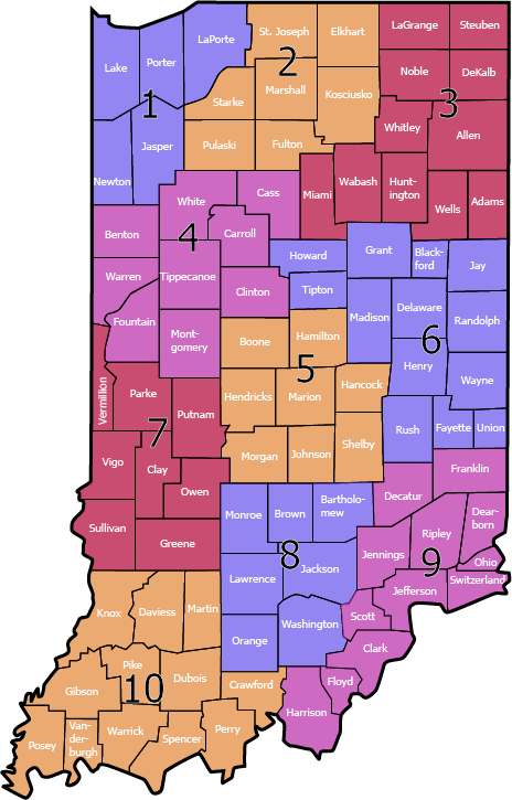 map of Indiana