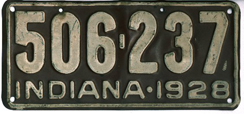 1928 License Plate