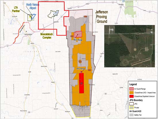 Map Showing IARC/Jefferson Proving Ground