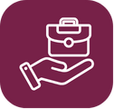 hand holding briefcase