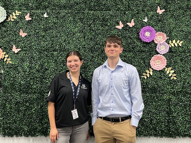 Summer Interns, Brenna (L) and Luke (R) at the Indy East branch