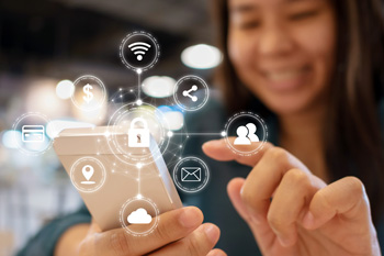 Woman on smart phone